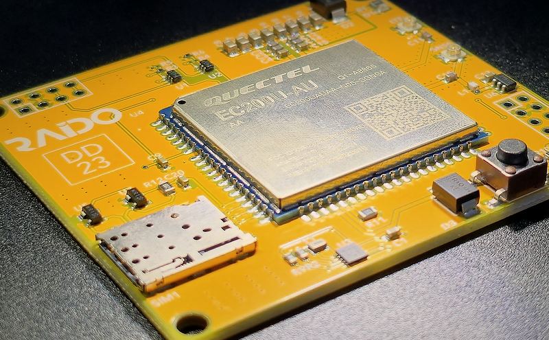 Raido Electronics DD23 board with Quectel EC20 cellular module